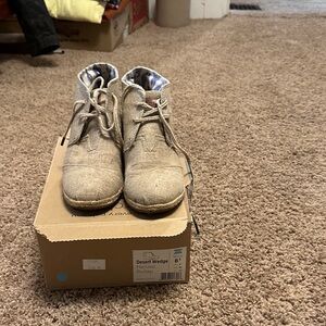 TOMS women’s Desert Wedge Shoes - Natural Burlap